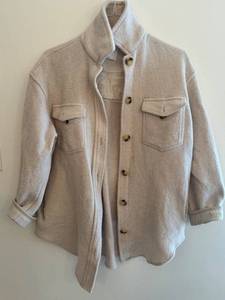 lot 68D image: Wilfred Free Merino Wool Cotton Blend Shirt Jacket Size Large