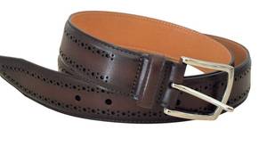 lot 70D image: Allen Edmonds Leather Dress Belt, Brown, Size 3895