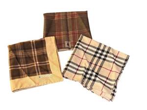lot 98D image: Set of 3 Designer Plaid Pocket Squares Robert Talbott, �Peter Millar and More