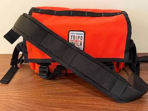 lot 107D image: Topo Designs x Howler Bros Orange Field Bag