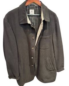 lot 115D image: Peter Millar Black Button-Up Wool Blend Jacket, Size Large