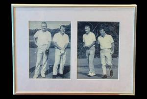 lot 126D image: Framed Vintage Golf Photographs Duo