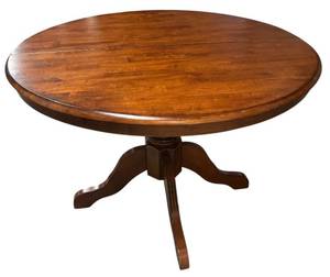 lot 192H image: LL - Ballard Designs 48in Round Pedestal Dining Table