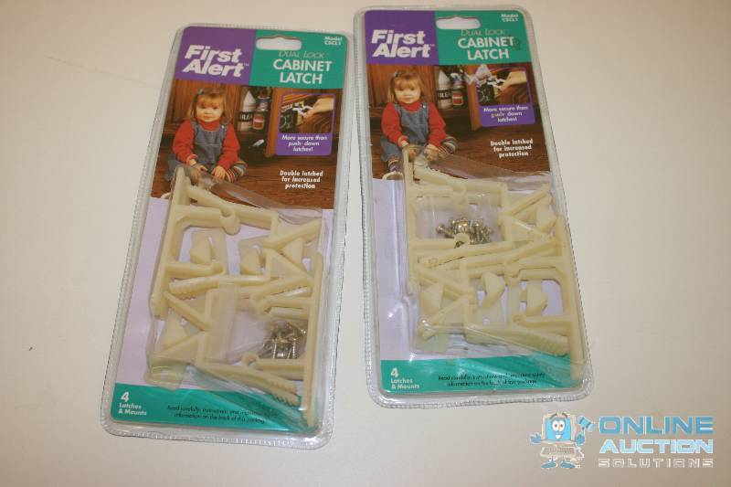 lot 213 image: Lot of (2) First Alert Cabinet Latches.