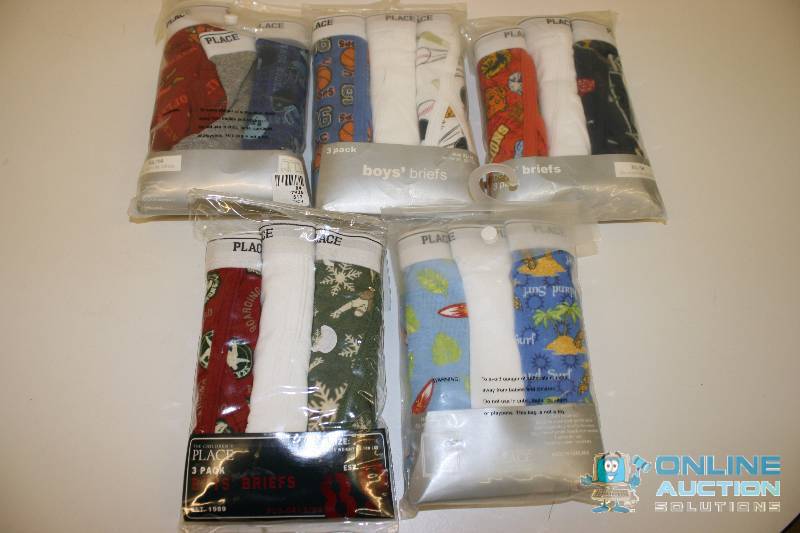 lot 221 image: Lot of (5) Sports Themed Boys Briefs Size XL14.