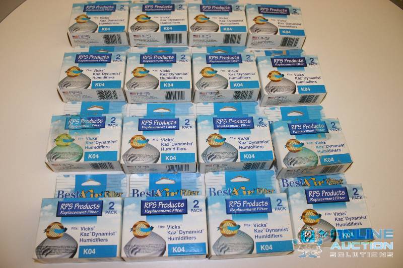lot 238 image: Lot of (16) Replacement Filters For RPS Products Vcks Kaz Dynamist Humidifiers 2 Pack.