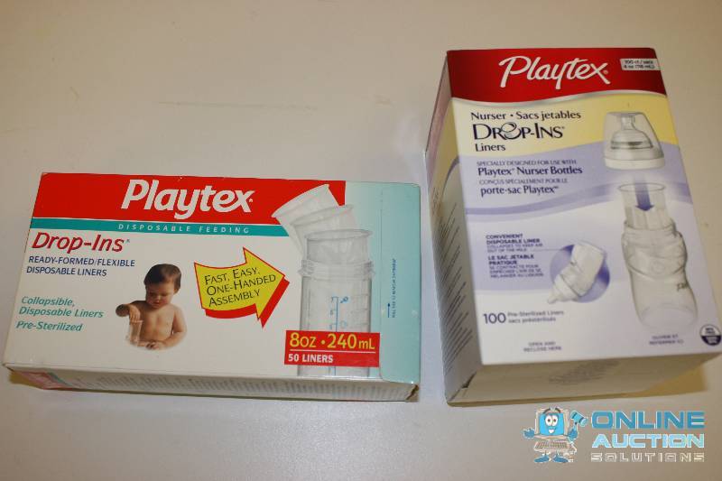 lot 239 image: Lot of (2) Playtek Disposable Feeding Ready-Formed Flexible Disposable Liners.
