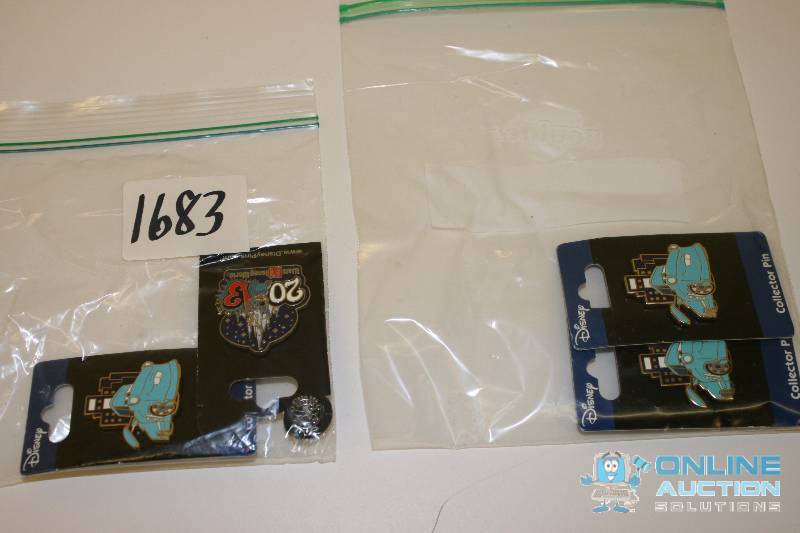 lot 241 image: Lot of (4) Disney Collector Pins Truck From Cars & 2013 Walt Disney World Pin.