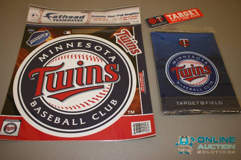 lot 248 image: Lot of (3) Fathead Wall Graphic, Twins Twins MemorabiliaTarget Field.