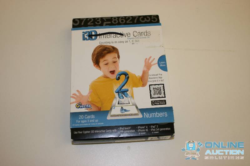 lot 267 image: I3D interactive Cards Numbers For Ages 3 & Up.