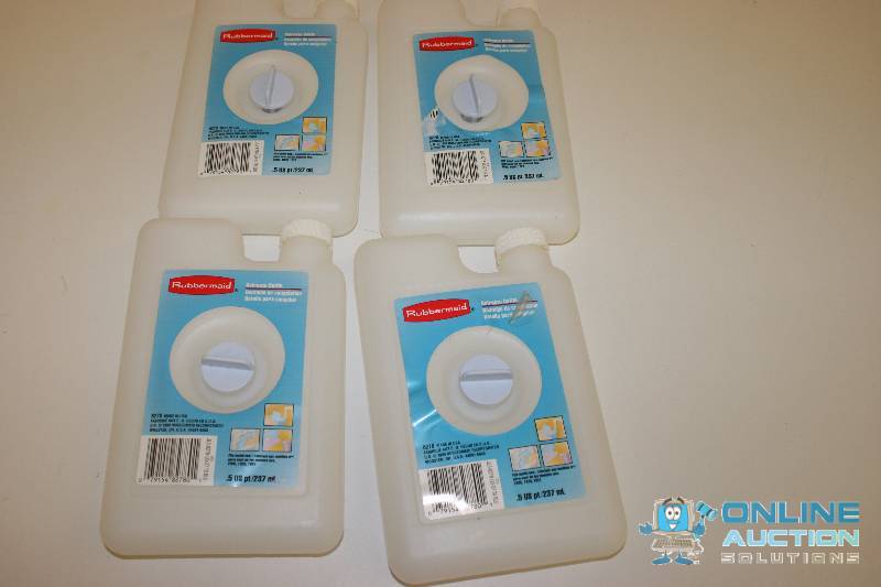 lot 274 image: Lot of (4) Rubbermaid Re-Freeze BottlesCanteens.