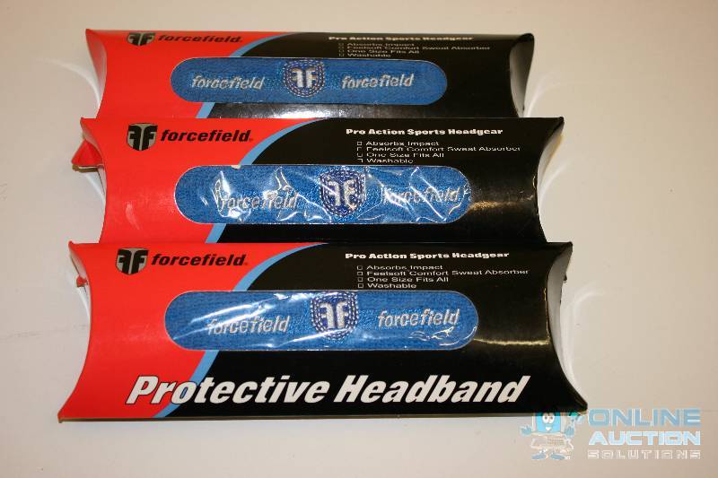 lot 280 image: Lot of (3) Forcefield Pro Action Sports Headgear Protective Headband.