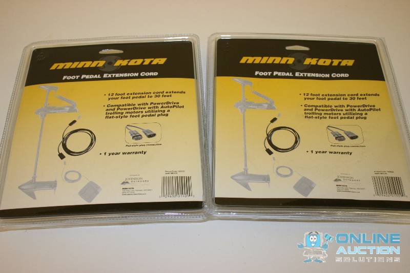 lot 284 image: Lot of (2) MinnKota Foot Pedal Extension Cords.