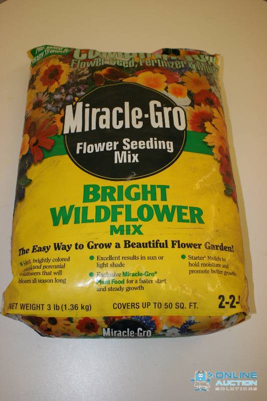 lot 290 image: Miracle-Gro Flower Seeding Mix Bright Wildflower Mix.