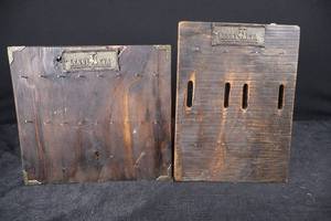 lot 405 image: Wall Plaques - Lenny & Eva Purveyors of Salvaged Sentiments