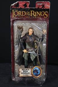 lot 23 image: Legolas Helms Deep Action Figure - Shield Skateboard (Toy Biz)