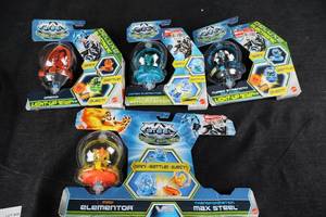 lot 49 image: Max Steel Turbo Battlers Lot - Dredd, Water Elementor, Turbo Strength
