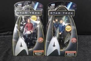 lot 50 image: Star Trek Warp Collection Spock & Scotty Figures