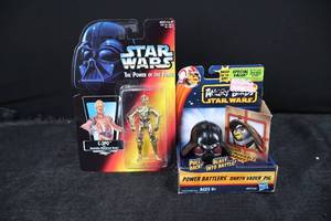 lot 57 image: Star Wars POTF C-3PO Metalized Body & Darth Vader Pig (Angry Birds Star Wars)