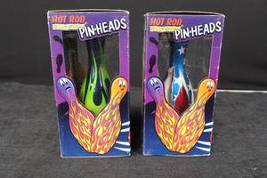 lot 141 image: 2x Hot Rod Underground Pin-Heads