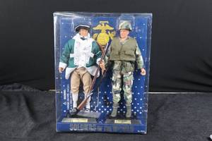 lot 156 image: Soldiers of the World WWI Doughboy & WWII GI Figures Set