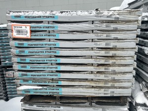 lot 12 image: TAMKO Pallet of 63 Bundles of- Perforated Starter 105 lin. ft. Eave and Rake Roofing Starter Strip Shingles- Retail Value of $3,022
