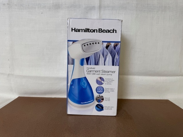 lot 463 image: Hamilton Beach Handheld Garment Steamer 1000 Watts Open Box