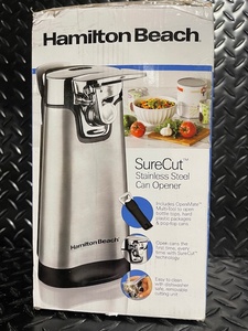 lot 16 image: Hamilton Beach SureCut Stainless Steel Can Opener