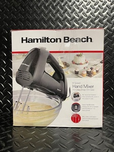 lot 34 image: Hamilton Beach 6-Speed Hand Mixer with Snap-On Case