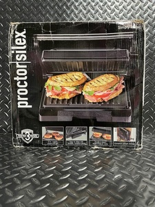 lot 50 image: Proctor-Silex 25440G 2-in-1 Panini Press and Grill