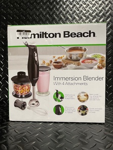 lot 54 image: Hamilton Beach Immersion Blender 59768G - With 4 Attachments