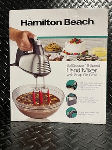 lot 55 image: Hamilton Beach SoftScrape 6-Speed Hand Mixer with Snap-On Case