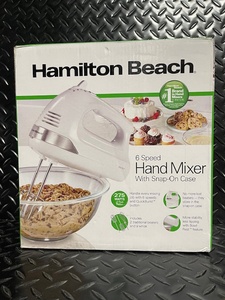 lot 83 image: Hamilton Beach 6-Speed Hand Mixer With Snap-On Case