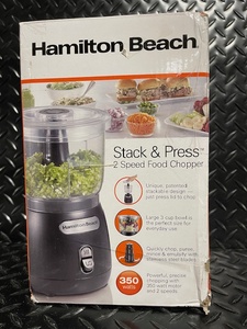 lot 101 image: Hamilton Beach Stack & Press 2-Speed Food Chopper