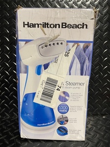 lot 108 image: Hamilton Beach 11556F Handheld Garment Steamer 1000 W