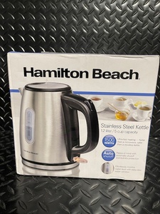lot 109 image: Hamilton Beach 1.2L Stainless Steel Electric Kettle - 1500W