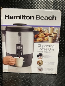 lot 110 image: Hamilton Beach Dispenser Coffee Urn 40-Cup Capacity