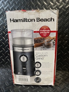 lot 115 image: Hamilton Beach Custom Grind Coffee Grinder - Original Box Included