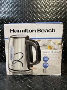 lot 133 image: Hamilton Beach Stainless Steel Kettle 1.2L - Cool-Touch Ergonomic Handle