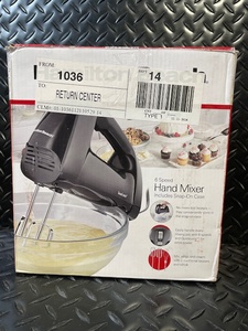 lot 159 image: Hamilton Beach 6-Speed Hand Mixer with Snap-On Case