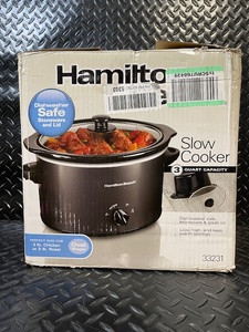 lot 172 image: Hamilton Beach Slow Cooker 3-Quart Capacity