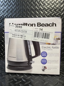 lot 206 image: Hamilton Beach 40901FG Electric Kettle 1L - 1500W