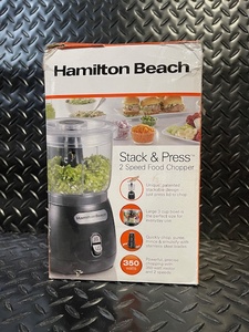 lot 215 image: Hamilton Beach Stack & Press 2-Speed Food Chopper