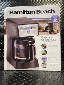 lot 216 image: Hamilton Beach 12-Cup Compact Programmable Drip Coffee Maker - 46200