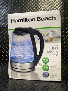 lot 217 image: Hamilton Beach 1.7L Glass Electric Kettle