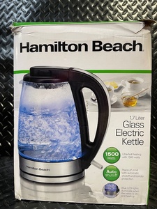 lot 230 image: Hamilton Beach Glass Electric Kettle 1.7L