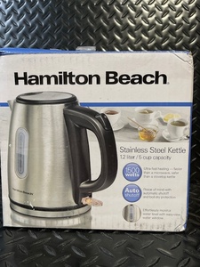 lot 246 image: Hamilton Beach Stainless Steel Kettle 1.2L  5 Cup Capacity - 1500W