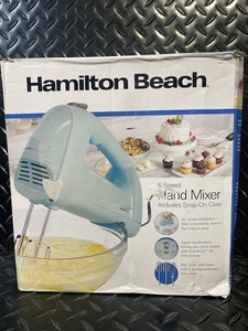 lot 281 image: Hamilton Beach 6-Speed Hand Mixer - Includes Snap-On Case