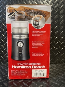lot 313 image: Hamilton Beach Custom Grind 80393FG Coffee Grinder
