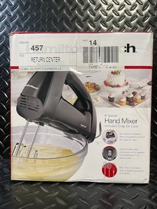 lot 314 image: Hamilton Beach Hand Mixer 6-Speed - Model 62690FG